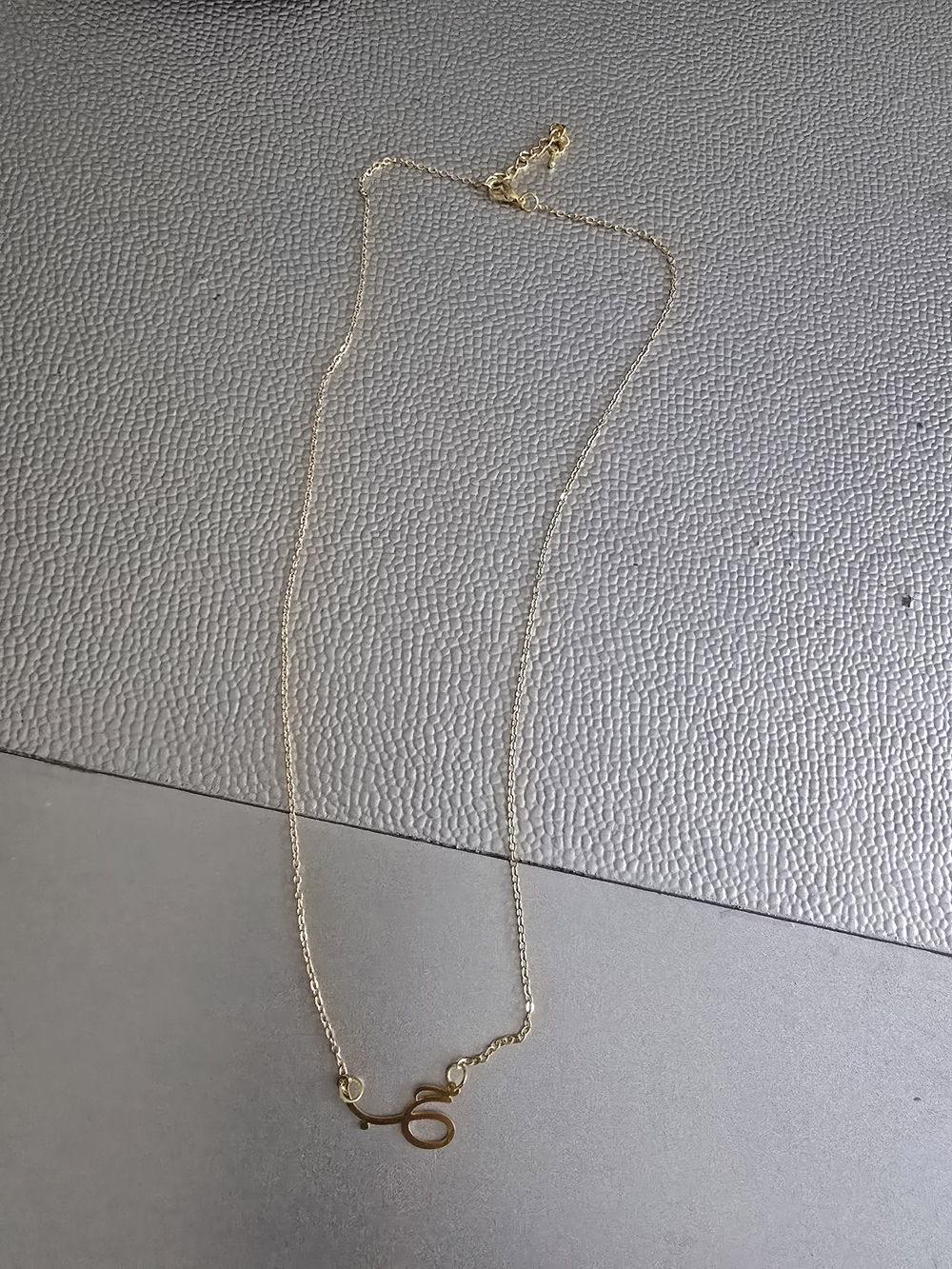 Gold Script Initial Necklace - Women Jewelry - Picture 6 of 7